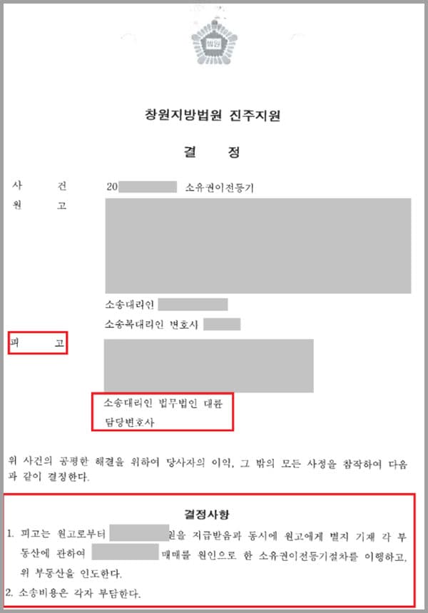 상대방은 주택법 제11조 제1항에 따른 인가를 받은 주택조합으로, A시 B동 일대 아파트 신축공사에 대해 주택법 제15조 제1항에 따라 사업계획의 승인을 받았습니다. 의뢰인은 해당 아파트 신축공사 부지 내에 부동산을 소유하고 있었는데요. 상대방측에서는 주택건설대지면적의 95% 이상의 사용권원을 확보한 경우 사용권원을 확보하지 못한 대지의 모든 소유자에게 매도청구가 가능한 사실을 이용해 매도청구권을 행사하였습니다. 상대방과 의뢰인은 부동산 매도에 관해 상당 기간 협의를 진행했지만 서로 주장하는 바가 달라 협의가 결렬됐고 상대방은 의뢰인을 상대로 소유권이전등기 소송을 청구하였습니다.